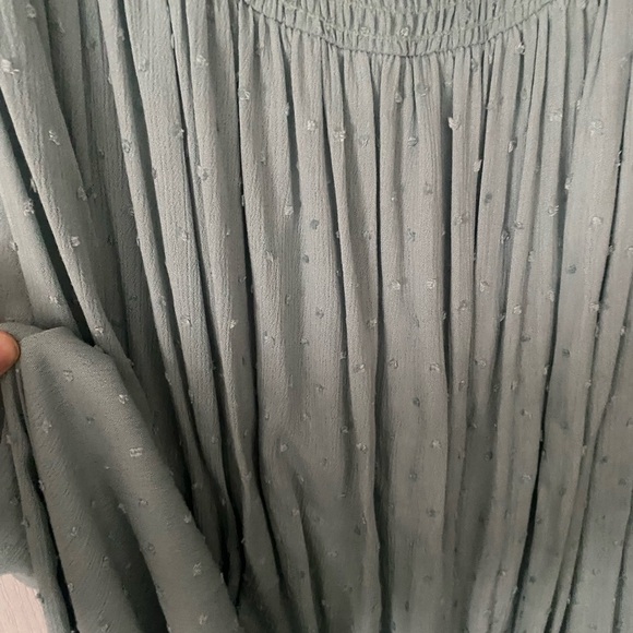 Hello MIZ Smocked Midi Dress in Sage - Picture 2 of 5